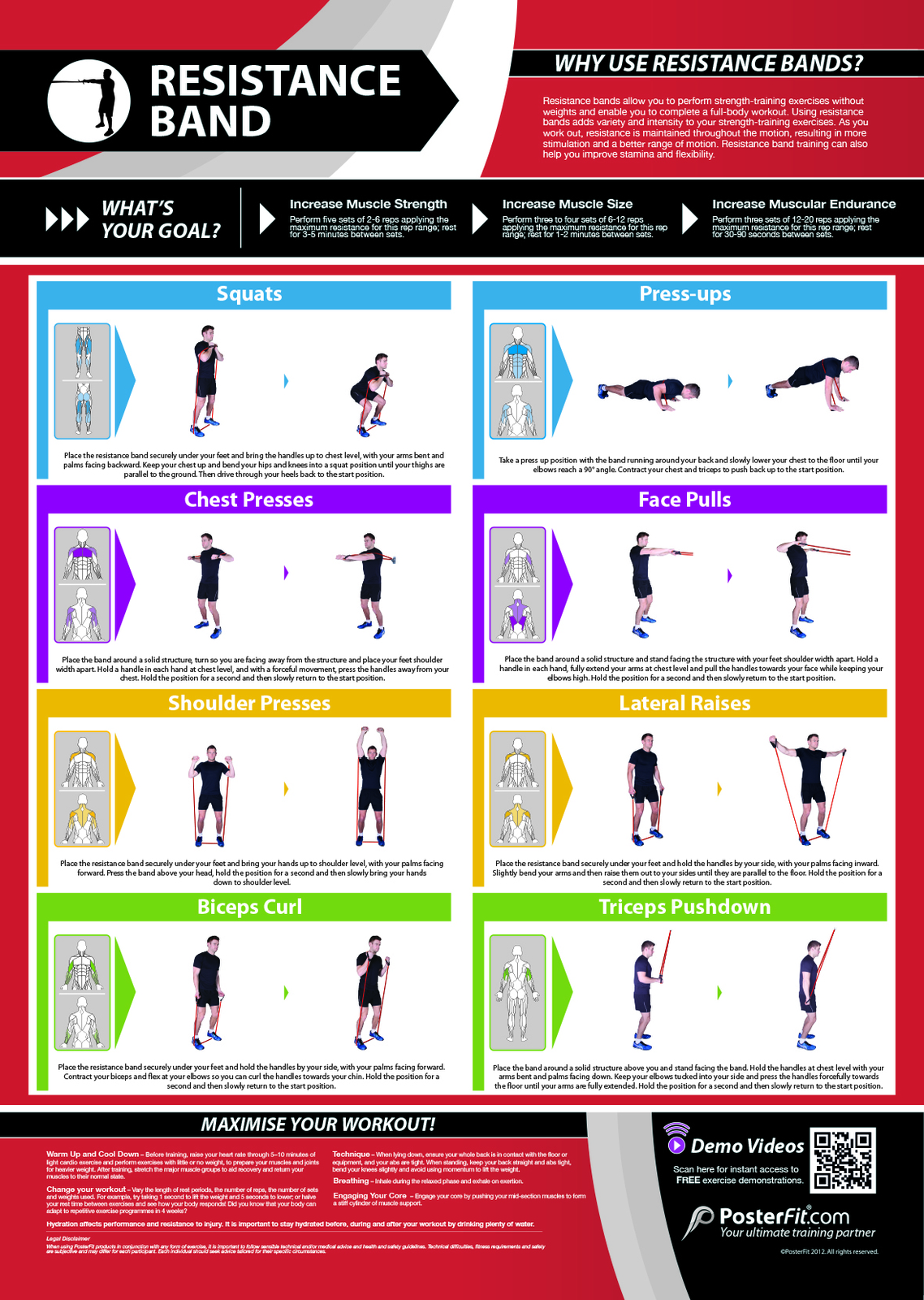 Free Printable Resistance Band Exercise Chart Pdf Printable Word Searches